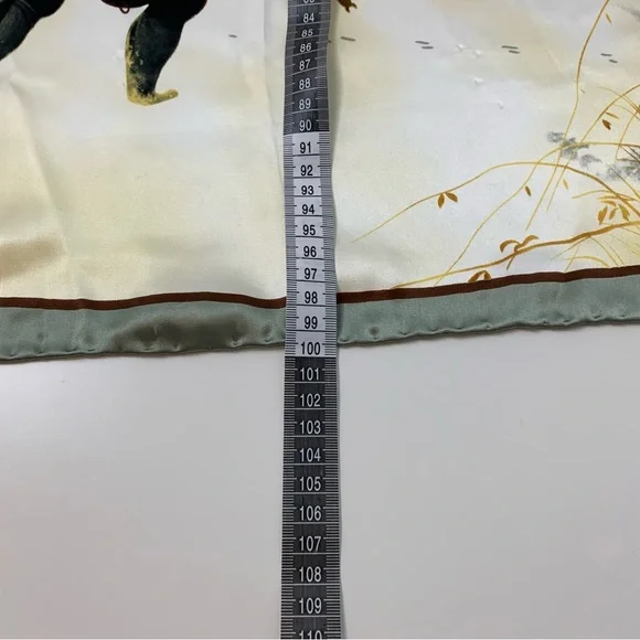 Silk Scarf Pieter Bruegel Hunters In The Snow Square Nature Winter Handmade Read - Picture 9 of 12